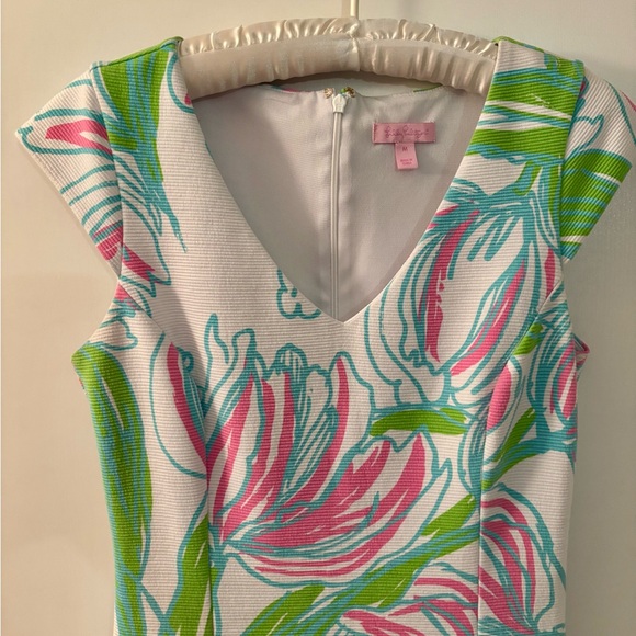 Lilly Pulitzer Ring The Bellboy Spring Floral Shift Dress Women’s Size Medium - Picture 2 of 8